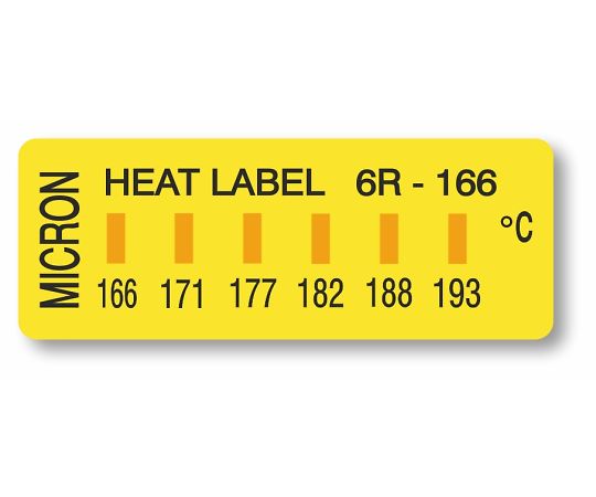 ヒートラベル（不可逆性）6点表示 1箱（10枚入） 6R-166