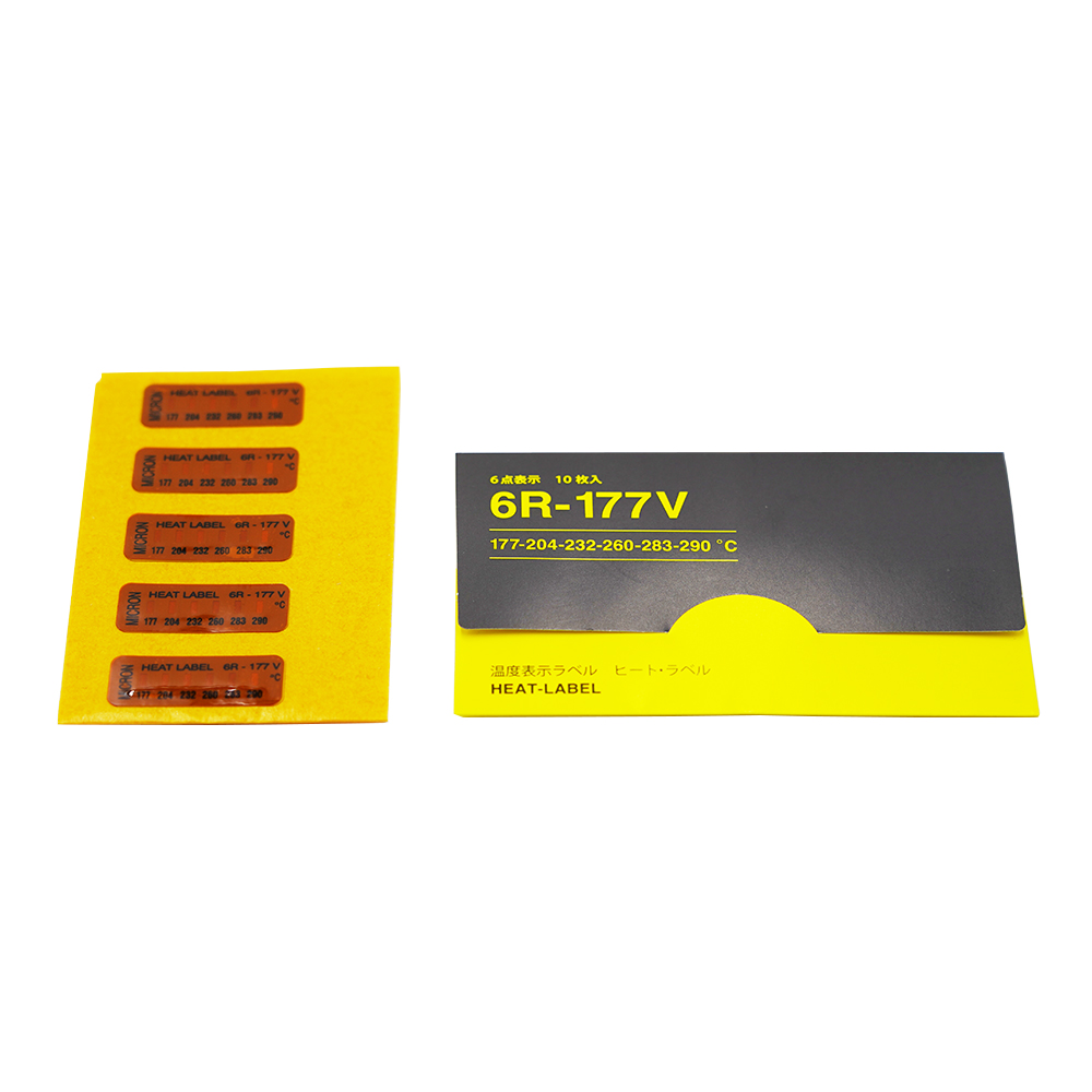 ヒートラベル（不可逆性）6点表示 1箱（10枚入） 6R-177V