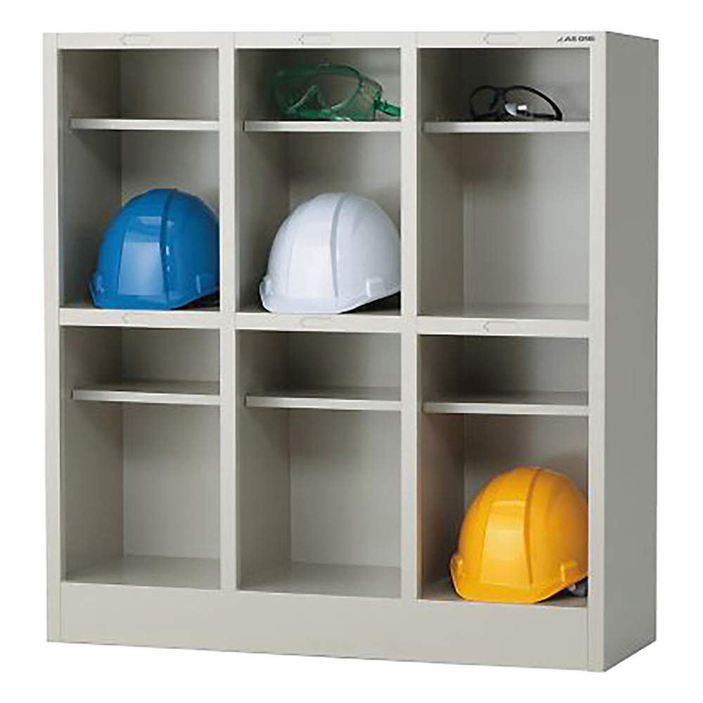 ヘルメットスマート収納庫（中棚付） 3列2段（6人用） HMTS6