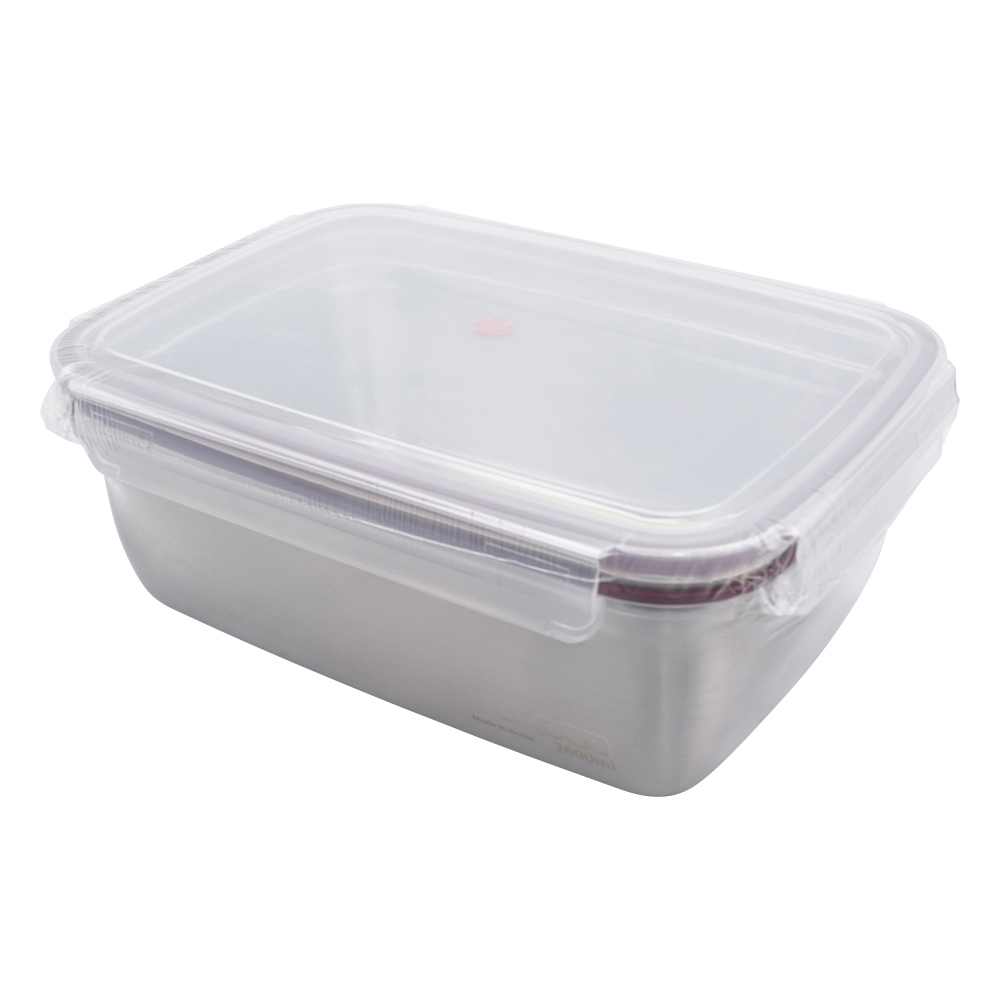 ステンレス角型容器（ロックタイプ） 2600mL No.8