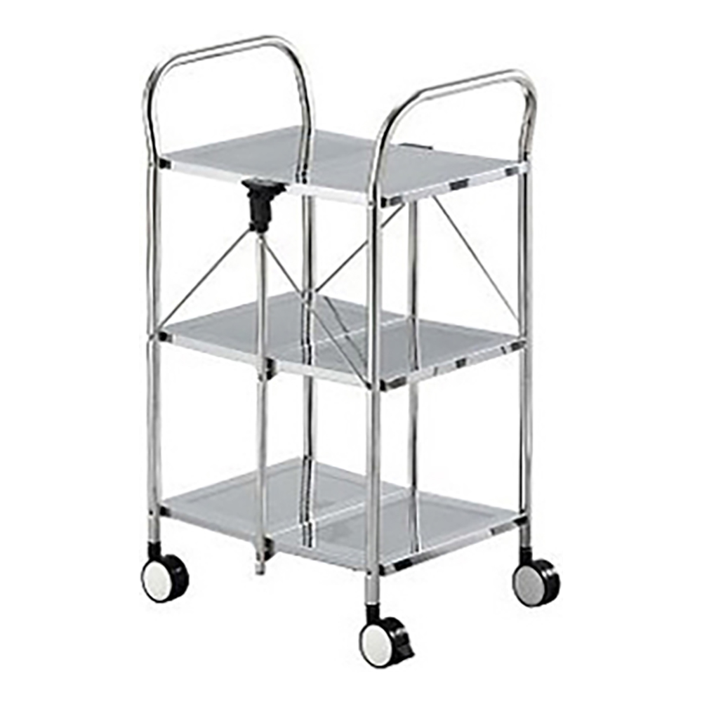 クリーンルーム用折りたたみワゴン 3段 No.5B