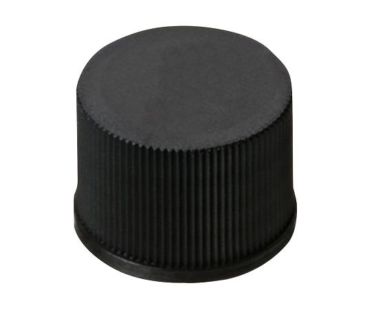 オートサンプラー用バイアル用 穴無し黒キャップ+セプタム（PTFE/シリコン） 100個入 6242267