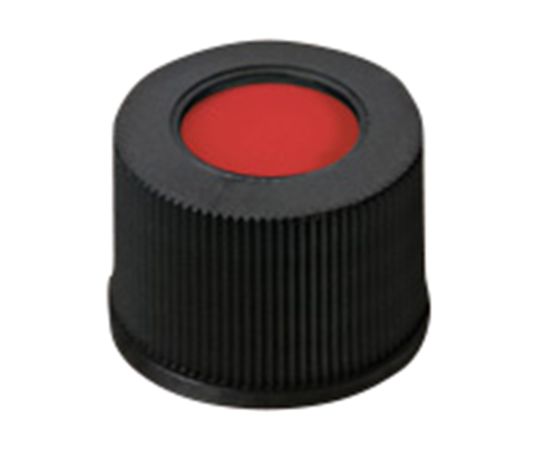 オートサンプラー用バイアル用 黒キャップ+セプタム（PTFE/シリコン/PTFE） 100個入 4008236