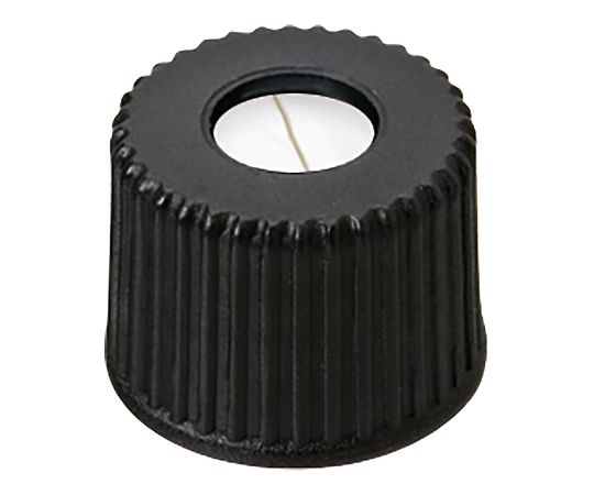 オートサンプラー用バイアル用 黒キャップ+スリットセプタム（PTFE/シリコン） 100個入 6232178