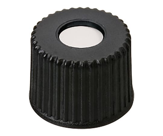 オートサンプラー用バイアル用 黒キャップ+セプタム（PTFE/シリコン） 100個入 9003484