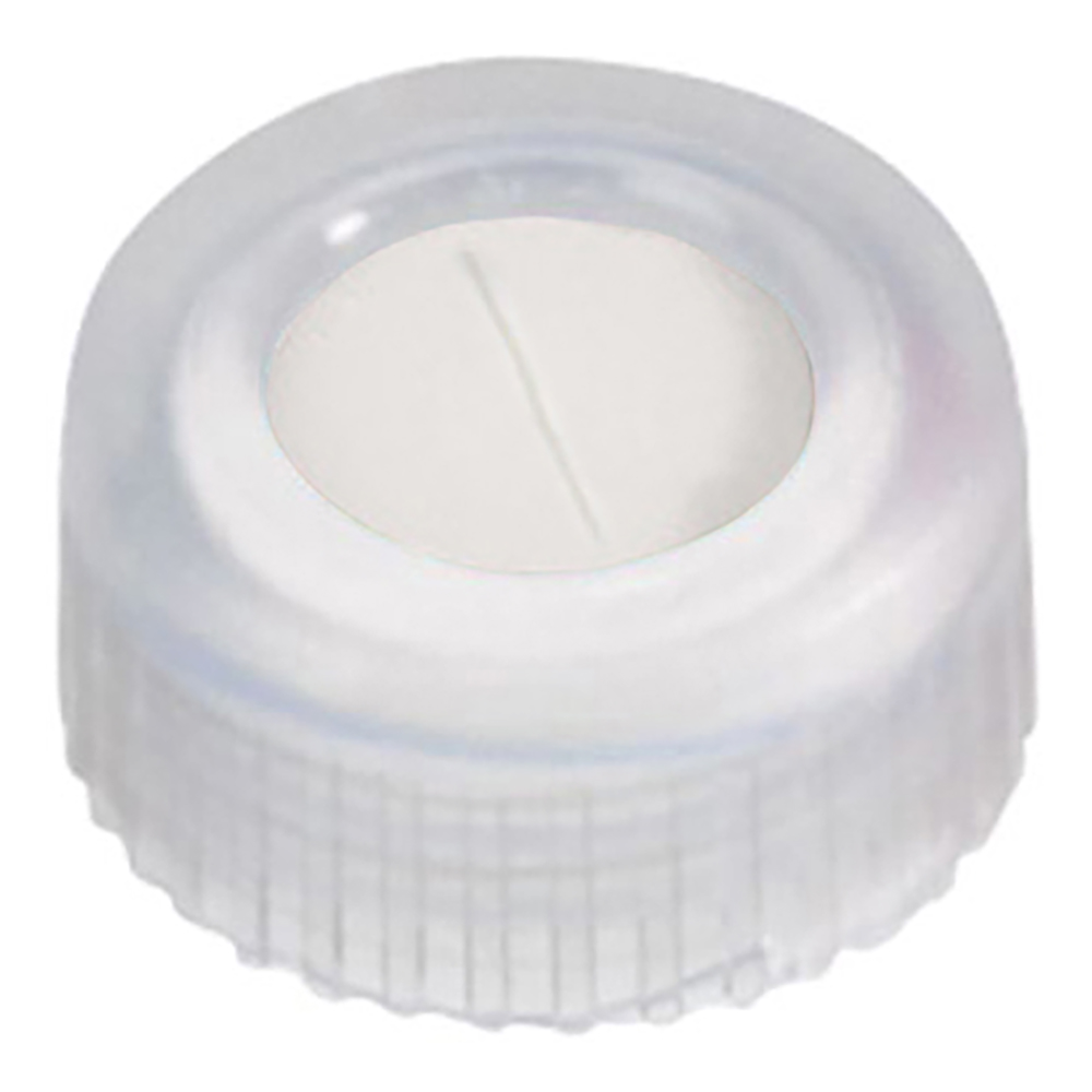 ｵｰﾄｻﾝﾌﾟﾗｰ用ﾊﾞｲｱﾙｷｬｯﾌﾟ(ｷｬｯﾌﾟ規格9-425用) 透明ｽｸﾘｭｰｷｬｯﾌﾟ+ｽﾘｯﾄｾﾌﾟﾀﾑ(PTFE/ｼﾘｺﾝ) 100個入 7200809