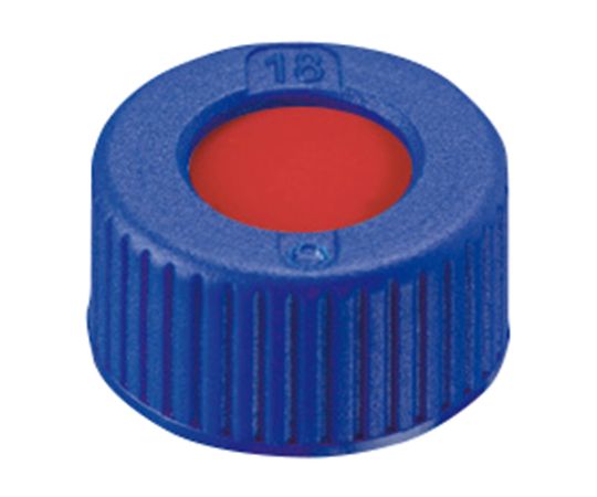 ｵｰﾄｻﾝﾌﾟﾗｰ用ﾊﾞｲｱﾙｷｬｯﾌﾟ(ｷｬｯﾌﾟ規格9-425用) 青ｽｸﾘｭｰｷｬｯﾌﾟ+ｾﾌﾟﾀﾑ(PTFE/ｼﾘｺﾝ/PTFE) 100個入 4008218