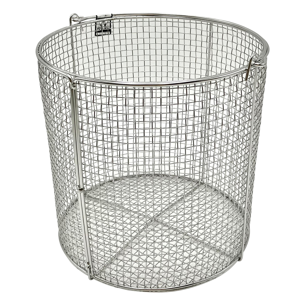 ステンレス丸型洗浄カゴ 中 φ200×200mm SS200