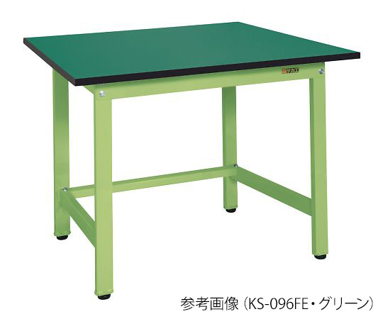 RoHS対応天板付作業台 グリーン KS-189FE