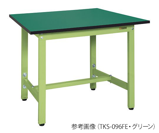 RoHS対応天板付作業台 グリーン TKS-127FE