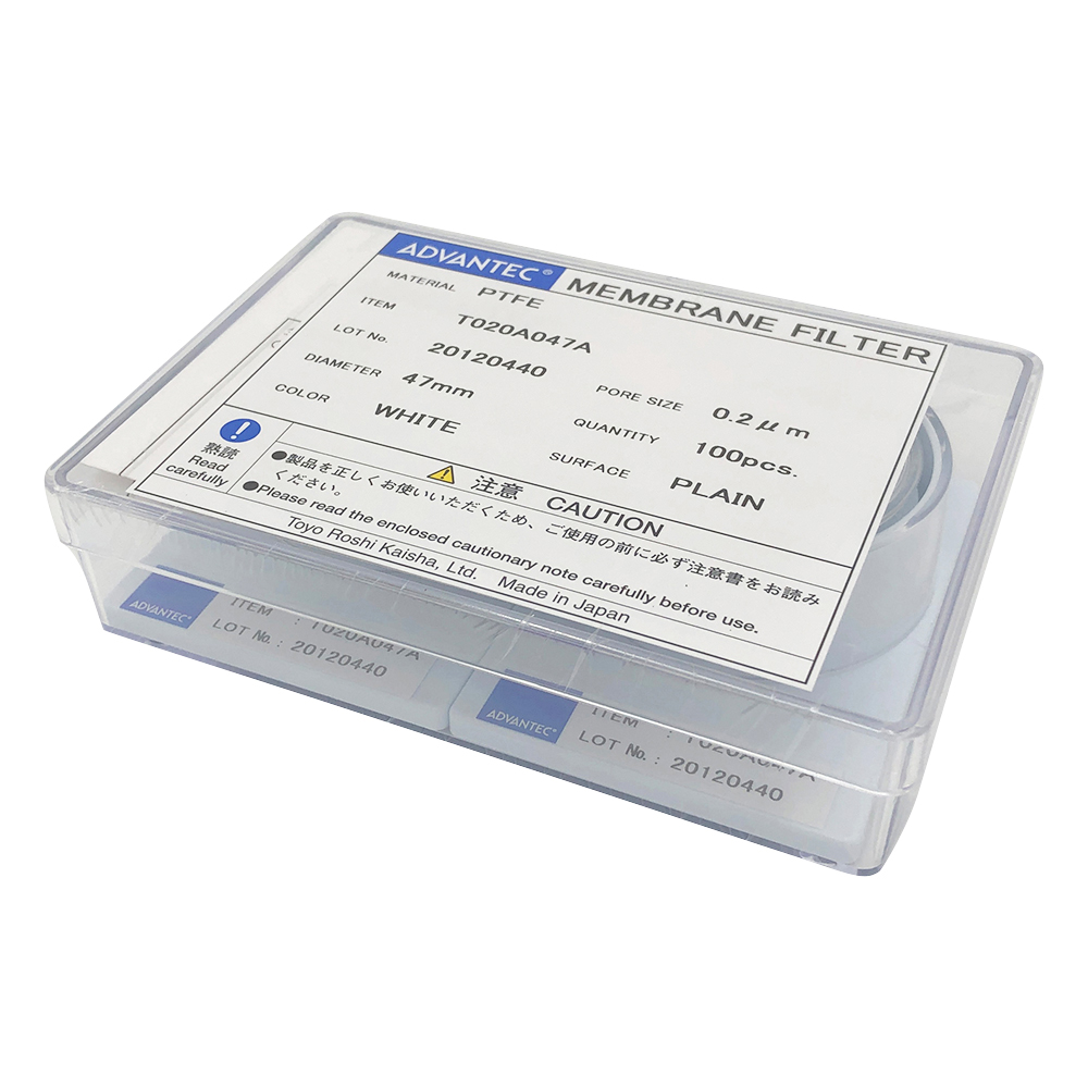 メンブレンフィルター（PTFEタイプ） 孔径0.2um 100枚入 12020004