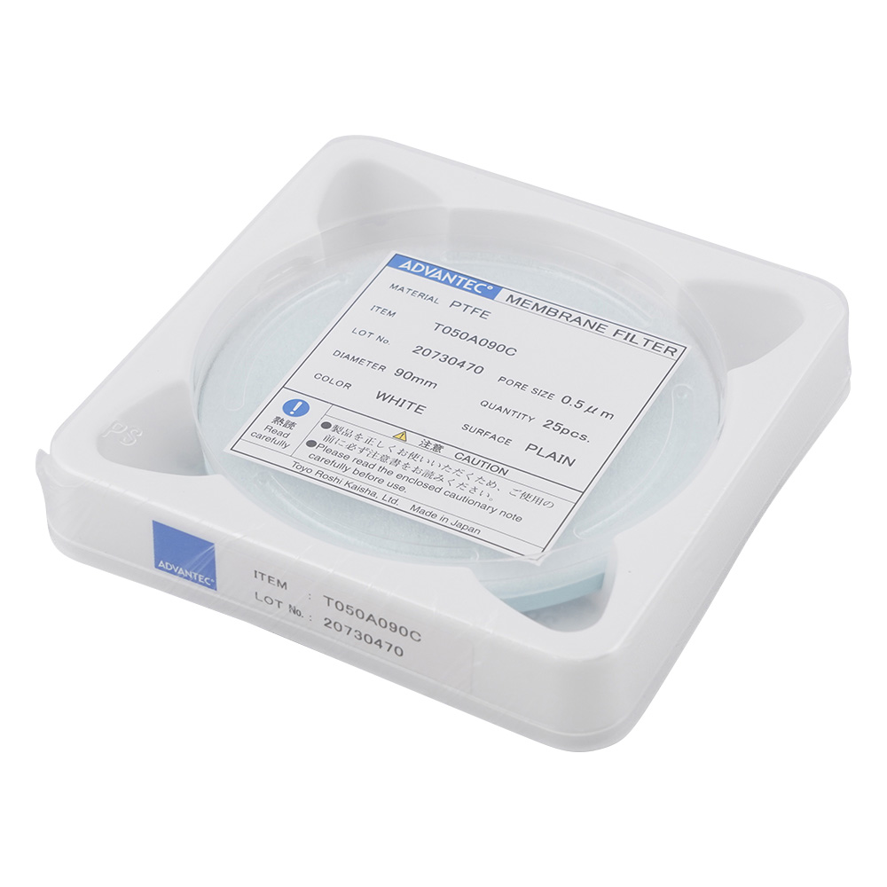 メンブレンフィルター（PTFEタイプ） 孔径0.5um 25枚入 12050009