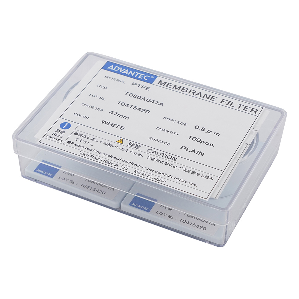 メンブレンフィルター（PTFEタイプ） 孔径0.8um 100枚入 12080004