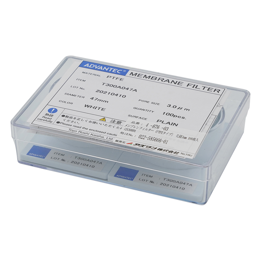 メンブレンフィルター（PTFEタイプ） 孔径3um 100枚入 12130004