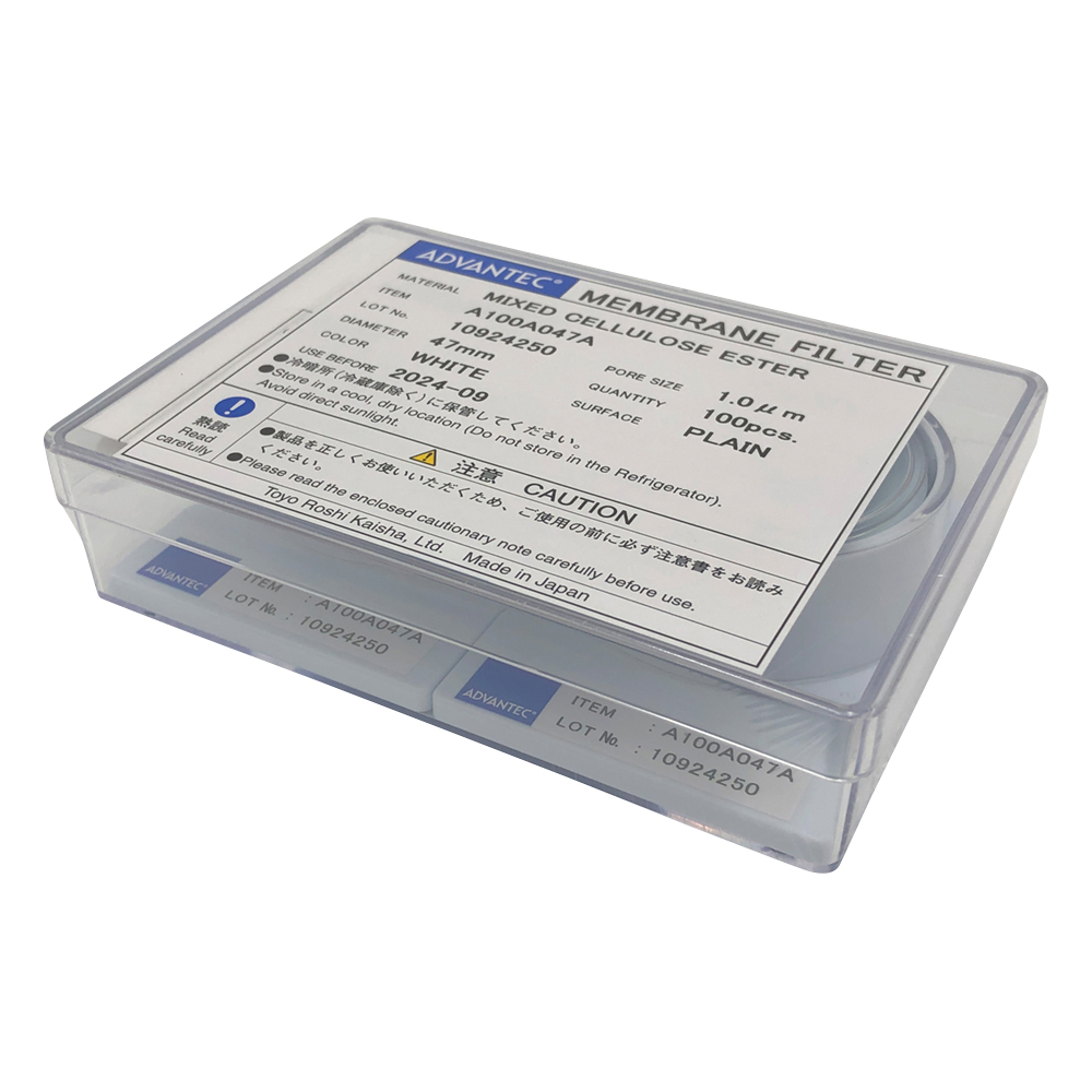メンブレンフィルター（セルロース混合エステルタイプ） 孔径1um 100枚入 A100A047A