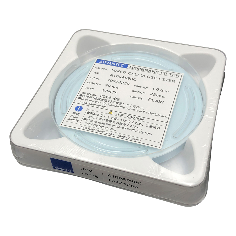 メンブレンフィルター（セルロース混合エステルタイプ） 孔径1um 25枚入 A100A090C