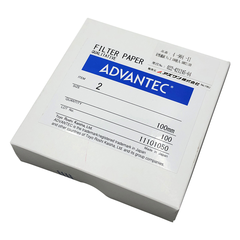 定性濾紙　No.2　Φ100　100枚入 00021100