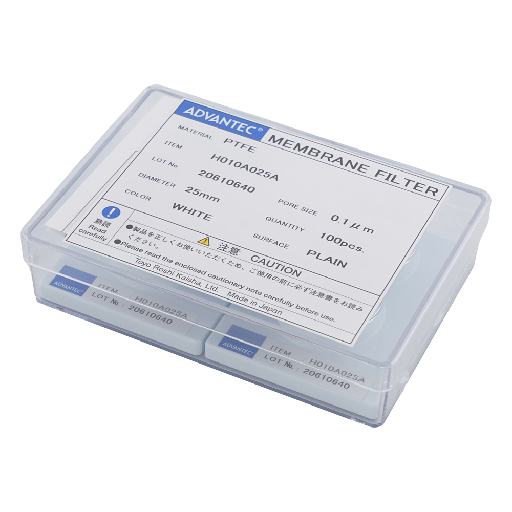メンブレンフィルター（親水性PTFEタイプ） 孔径0.1um 100枚入 13010802