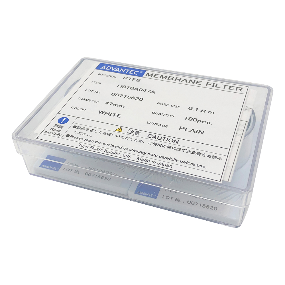 メンブレンフィルター（親水性PTFEタイプ） 孔径0.1um 100枚入 13010804