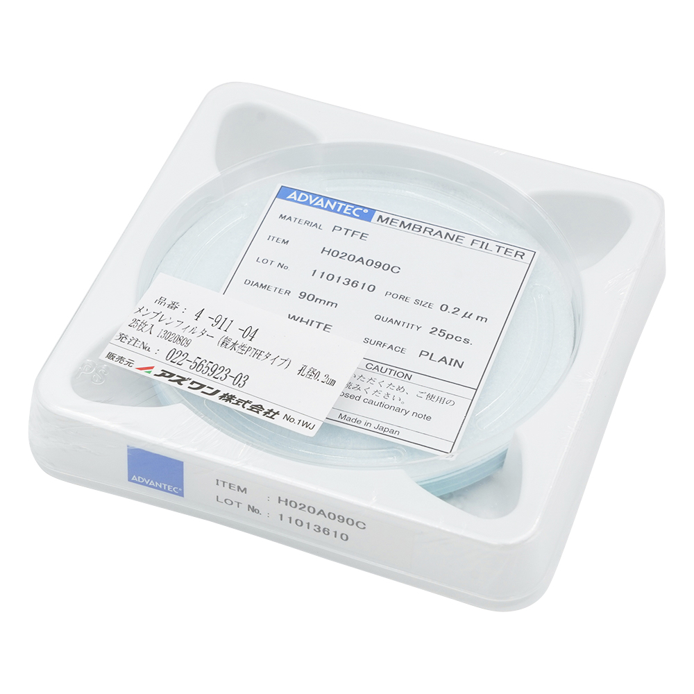 メンブレンフィルター（親水性PTFEタイプ） 孔径0.2um 25枚入 13020809