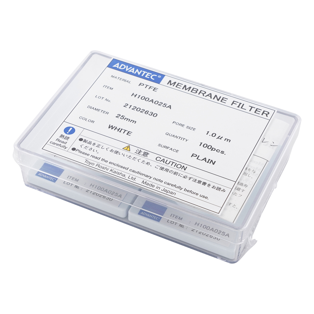 メンブレンフィルター（親水性PTFEタイプ） 孔径1um 100枚入 13110802