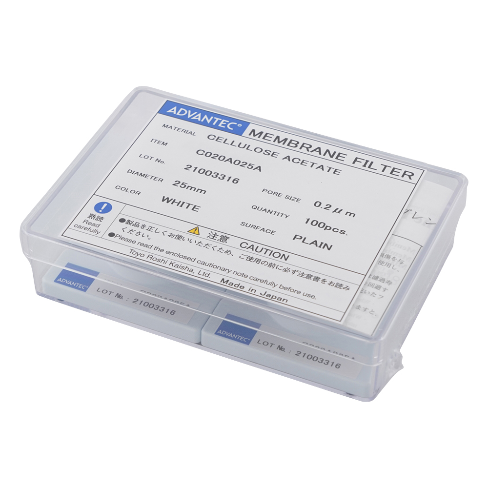 メンブレンフィルター（セルロースアセテートタイプ） 孔径0.2um 100枚入 C020A025A