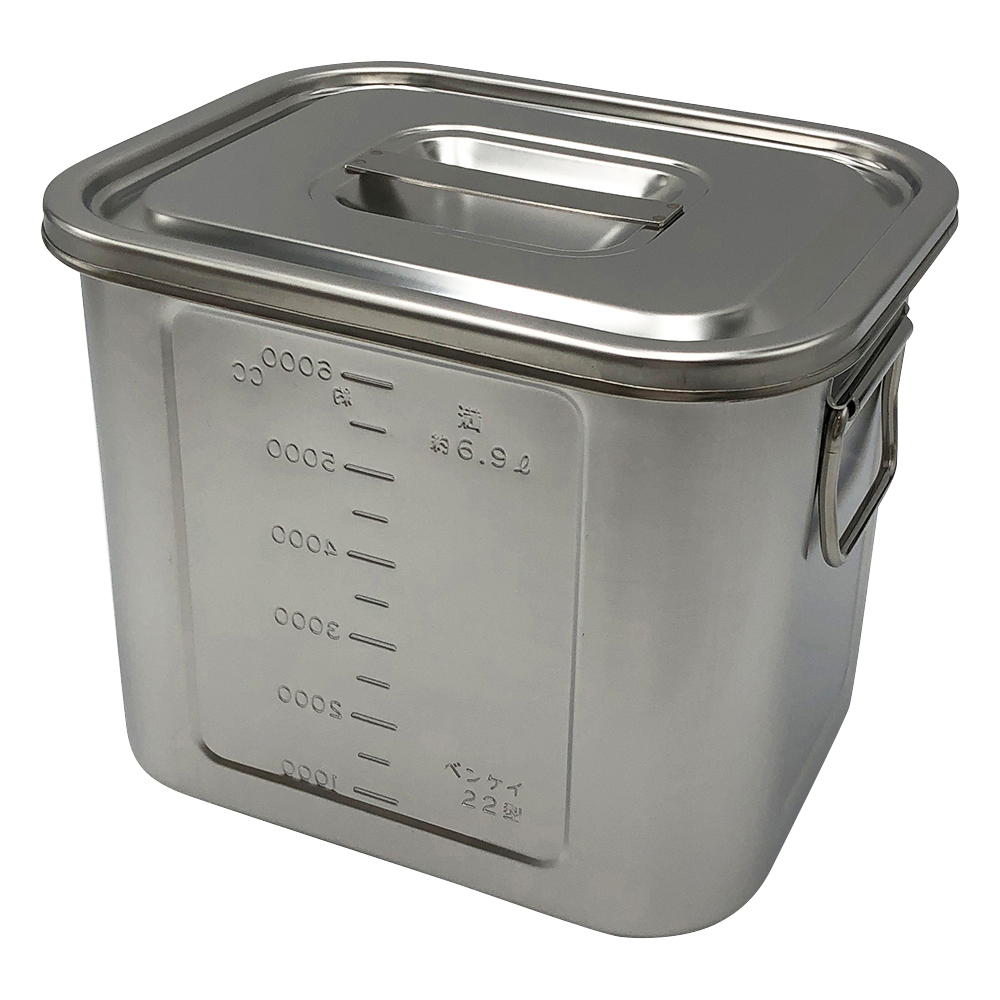 角型目盛付ポット （取手付き） 6.9L 22