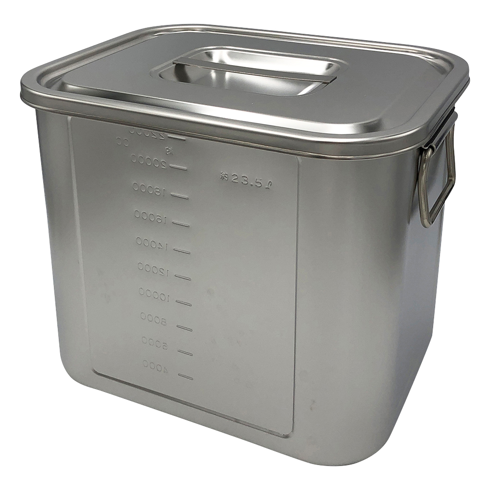 角型目盛付ポット （取手付き） 23.5L 33