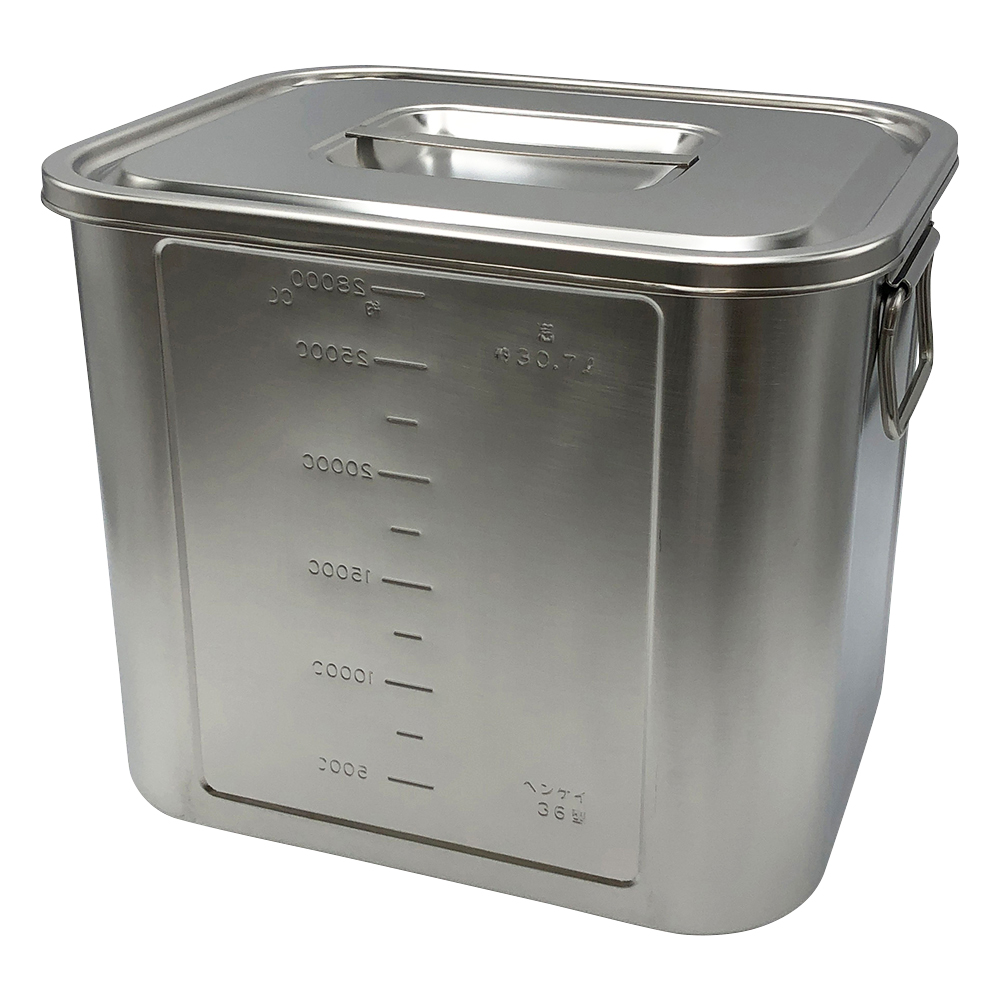 角型目盛付ポット （取手付き） 30.7L 36