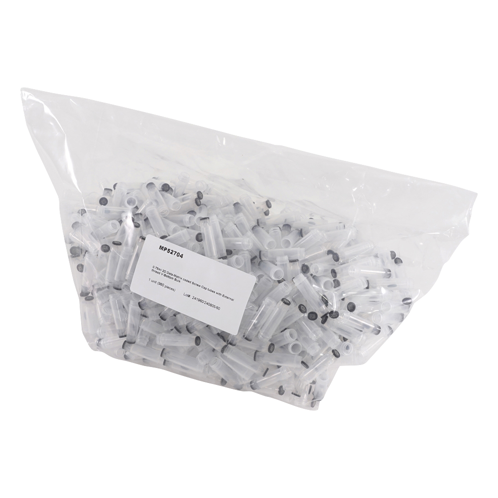 2Dバーコード付クライオチューブ External thread 0.75mL バルク 1セット（960本入） MP52704