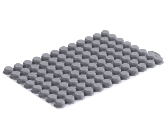 96well format用Push Cap 96well プレート一体型 灰色 1パック（40マット入） MP53084