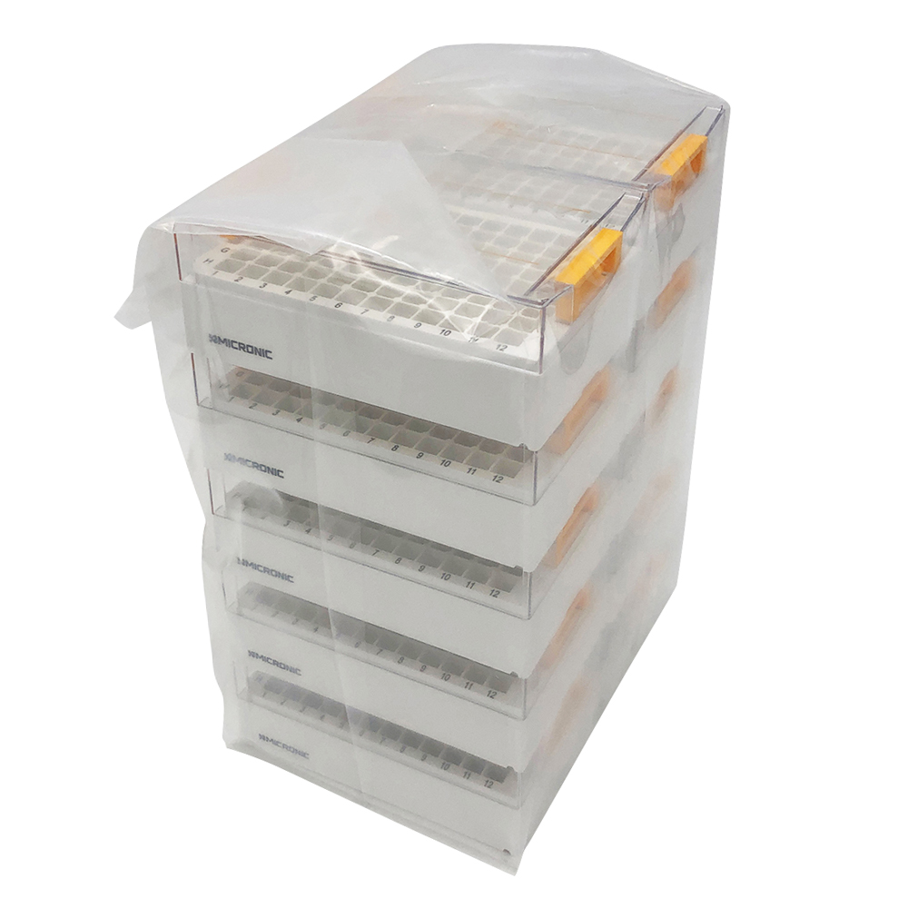 96well format用ラック Micronic96-4 low cover 1箱（10ラック入） MP51210