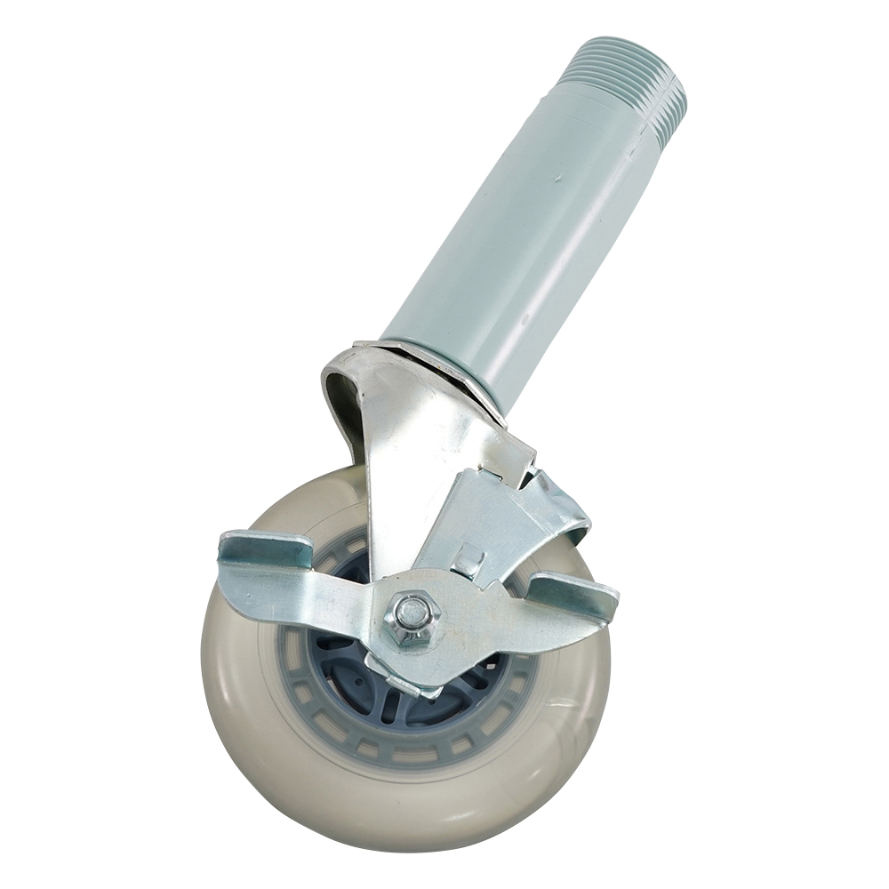 サイレントプラスチックワゴン用静音キャスター ストッパー付