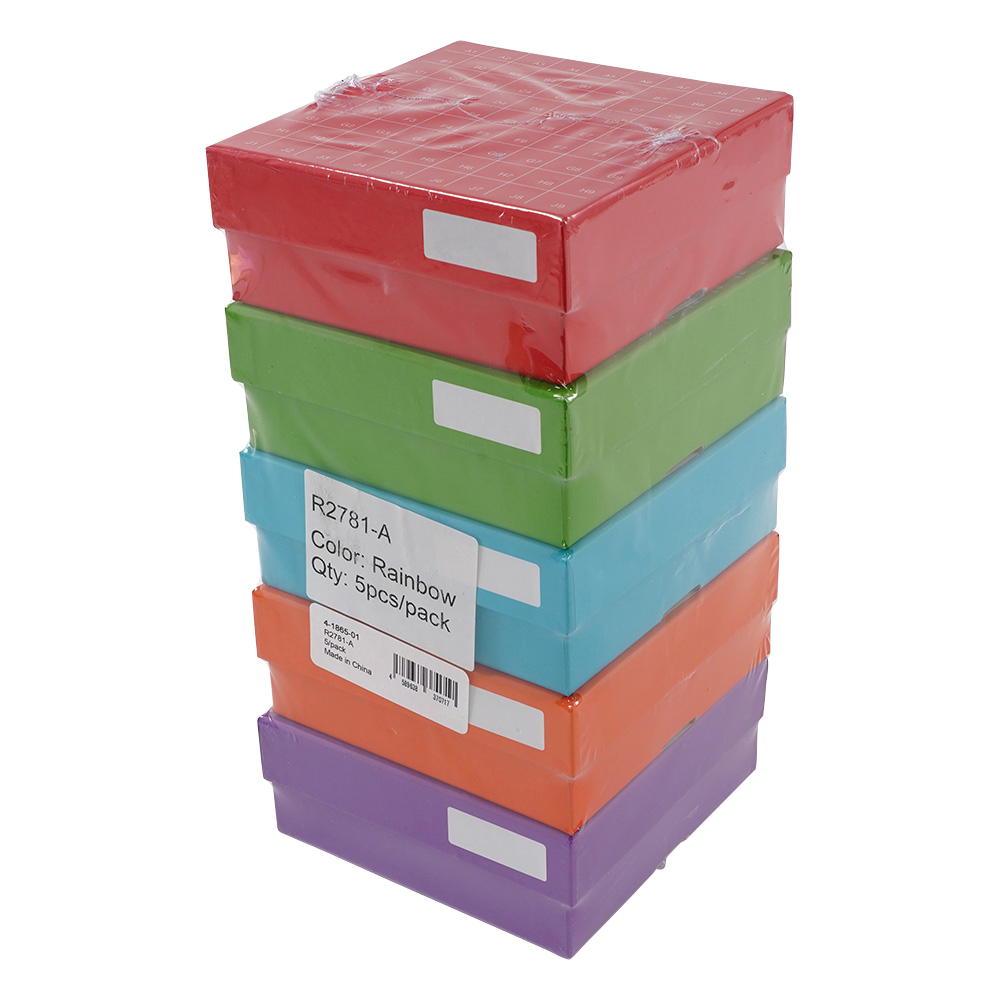 ヒンジ開閉フリーザーボックス（9×9） アソート 5個入 R2781-A