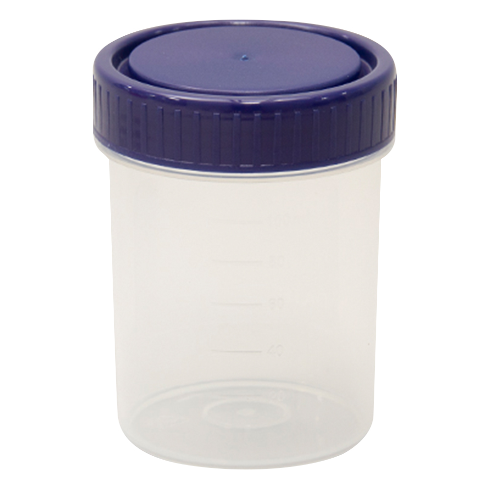 滅菌サンプル容器（個包装タイプ） 青 120mL 1箱（200個入） P40104B