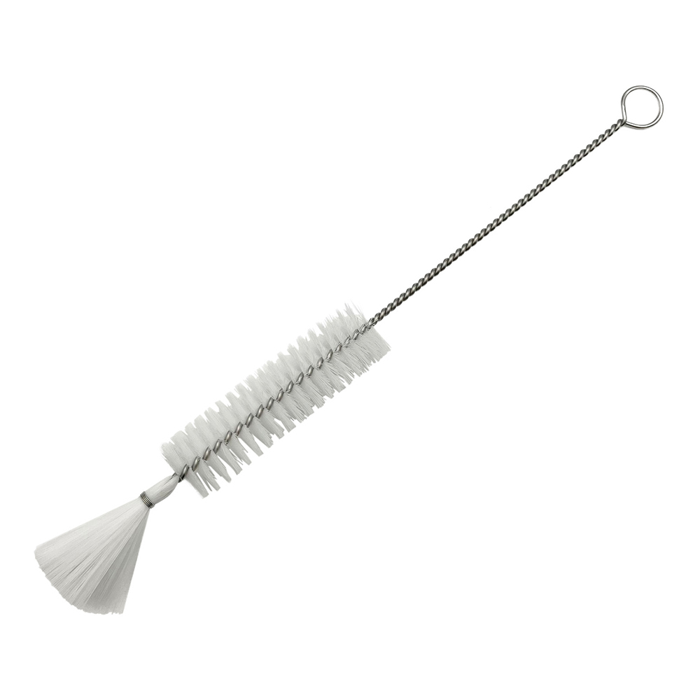 注射器洗浄ブラシ（PBT毛） 白 210×65×φ18mm ABS-S5PW