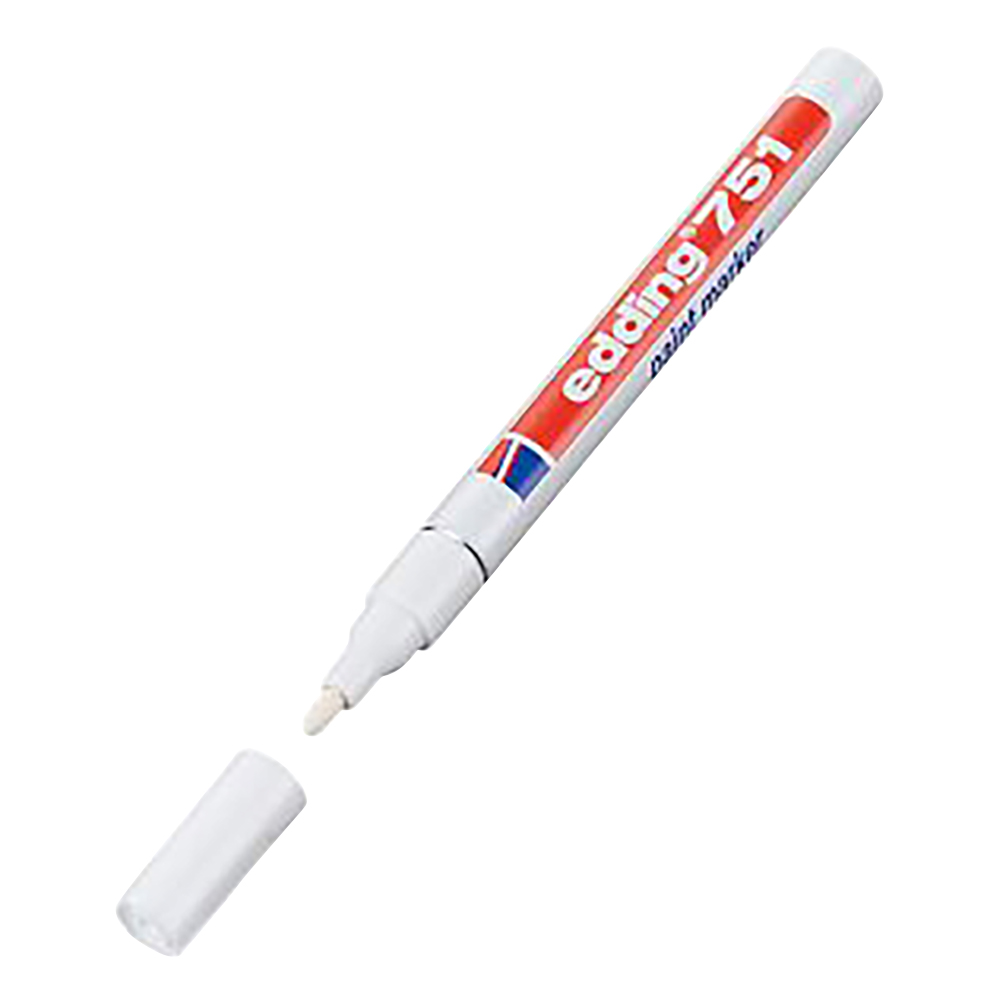 ペイントマーカー（耐熱・耐アセトン） φ1～2mm 白 4-751049
