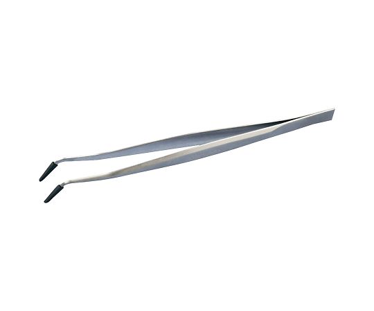 【純水洗浄】先端ゴムキャップ付ピンセット SB-160 先曲り 160×10mm