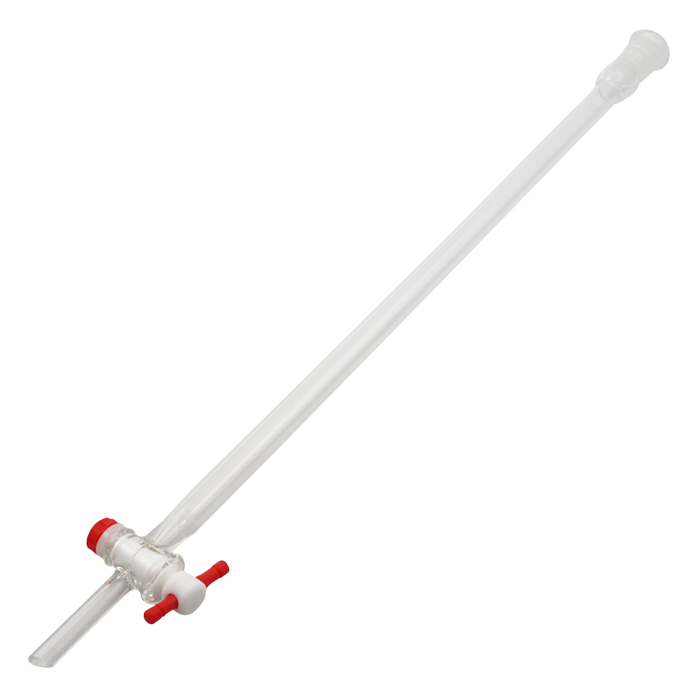 クロマトグラフ管（摺合有り） PTFEコックタイプ φ10mm CHT-10-1525