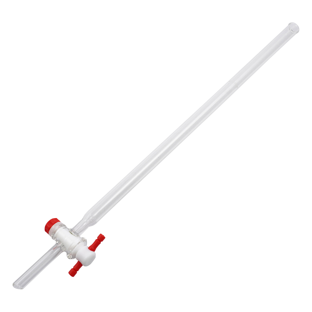 クロマトグラフ管（摺合無し） PTFEコックタイプ φ10mm CHT-10