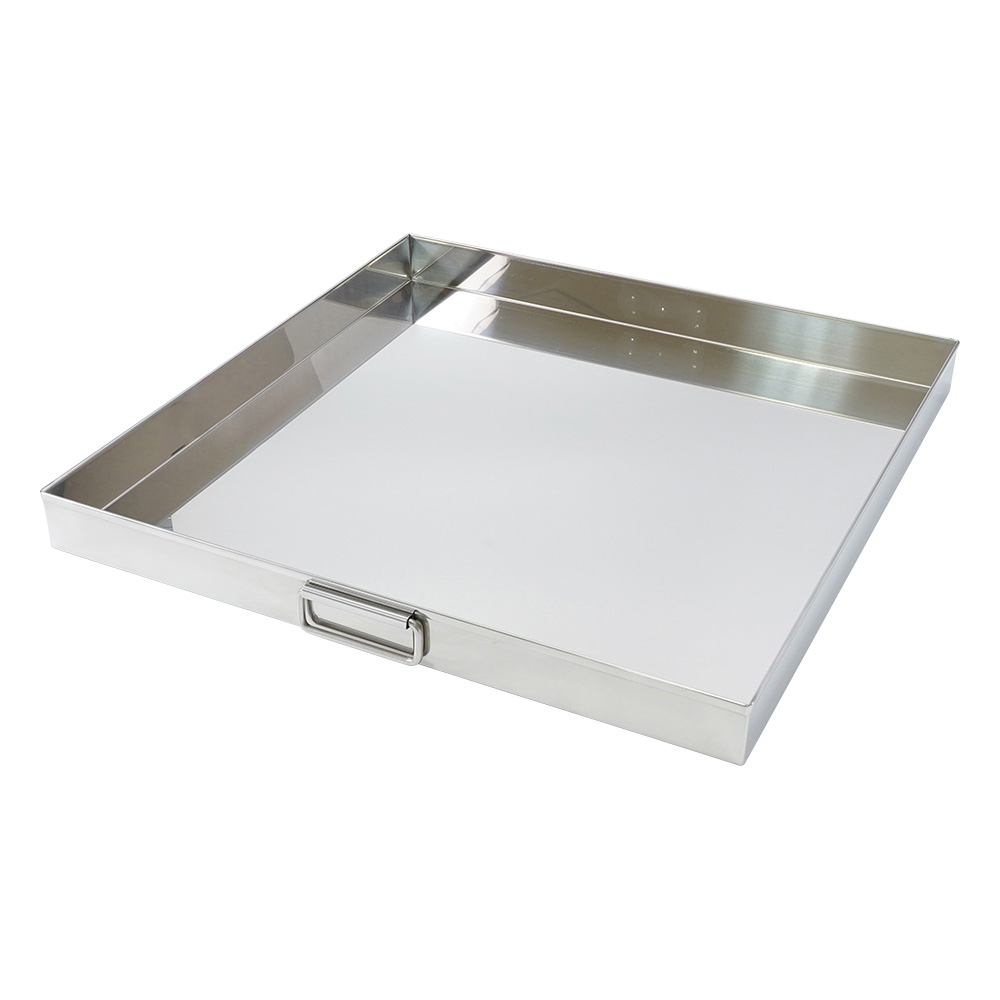 ｽﾃﾝﾚｽ大型ﾊﾞｯﾄ(ﾊﾟﾀﾝ取手付) 550×550×50mm