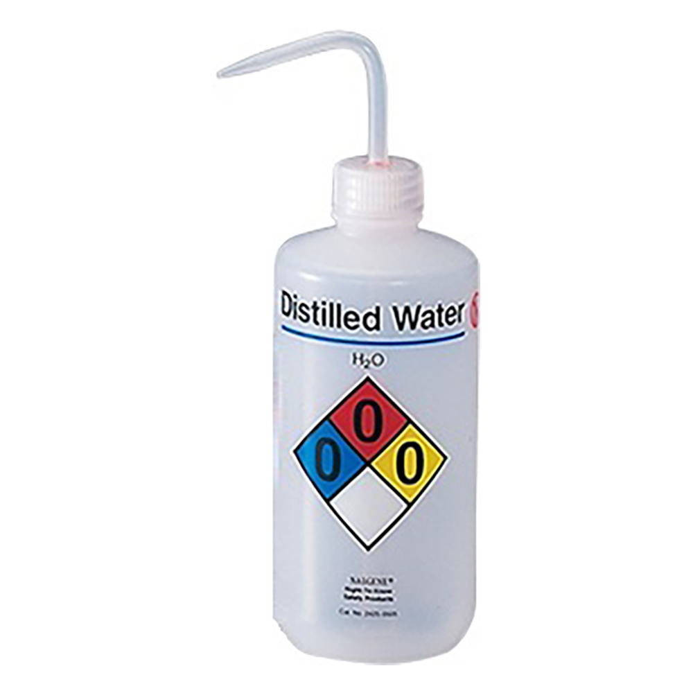 薬品識別安全洗浄瓶 蒸留水用 2425-0505