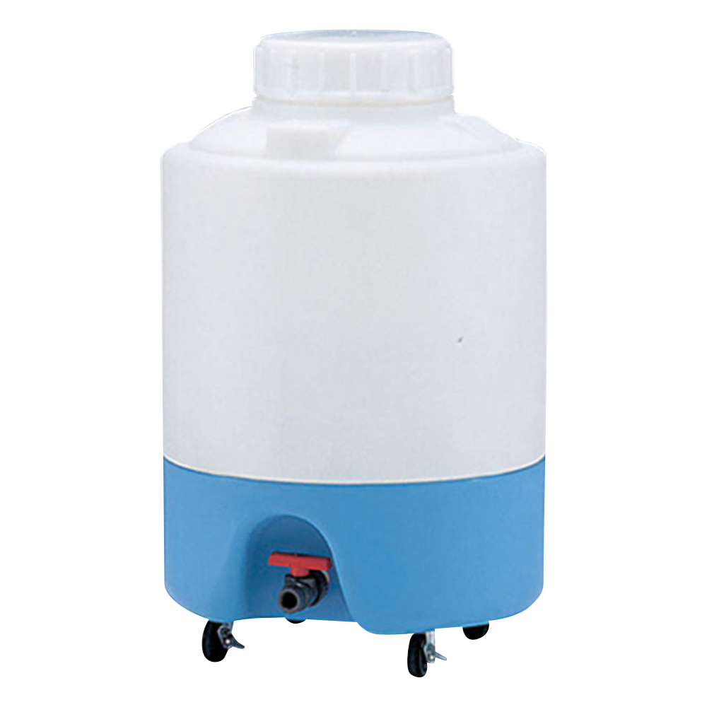 ウォータータンク（テーパータンク） 100L ネジキャップ・キャスター有 7086-31