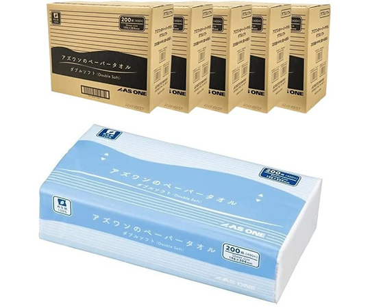 アズワンのペーパータオル（ダブルソフト） 5ケース（200組/袋×40袋入）