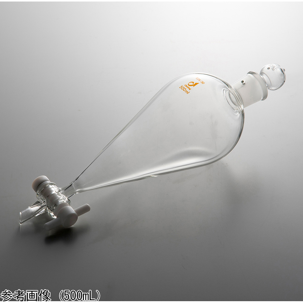 スキーブ形分液ロート（短足タイプ）テフロンコック 1000mLCL0533-06-10