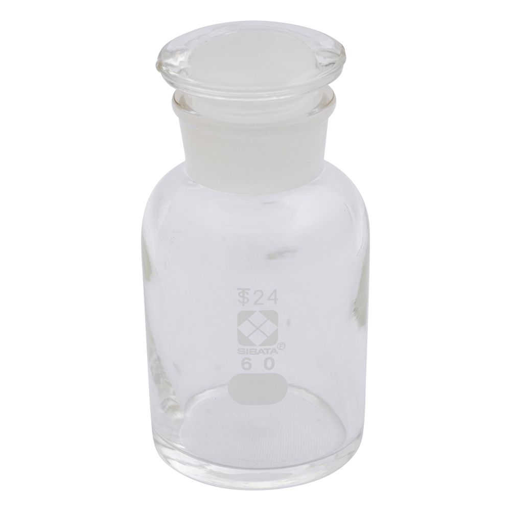 共通摺合わせ広口試薬瓶 白色 60mL