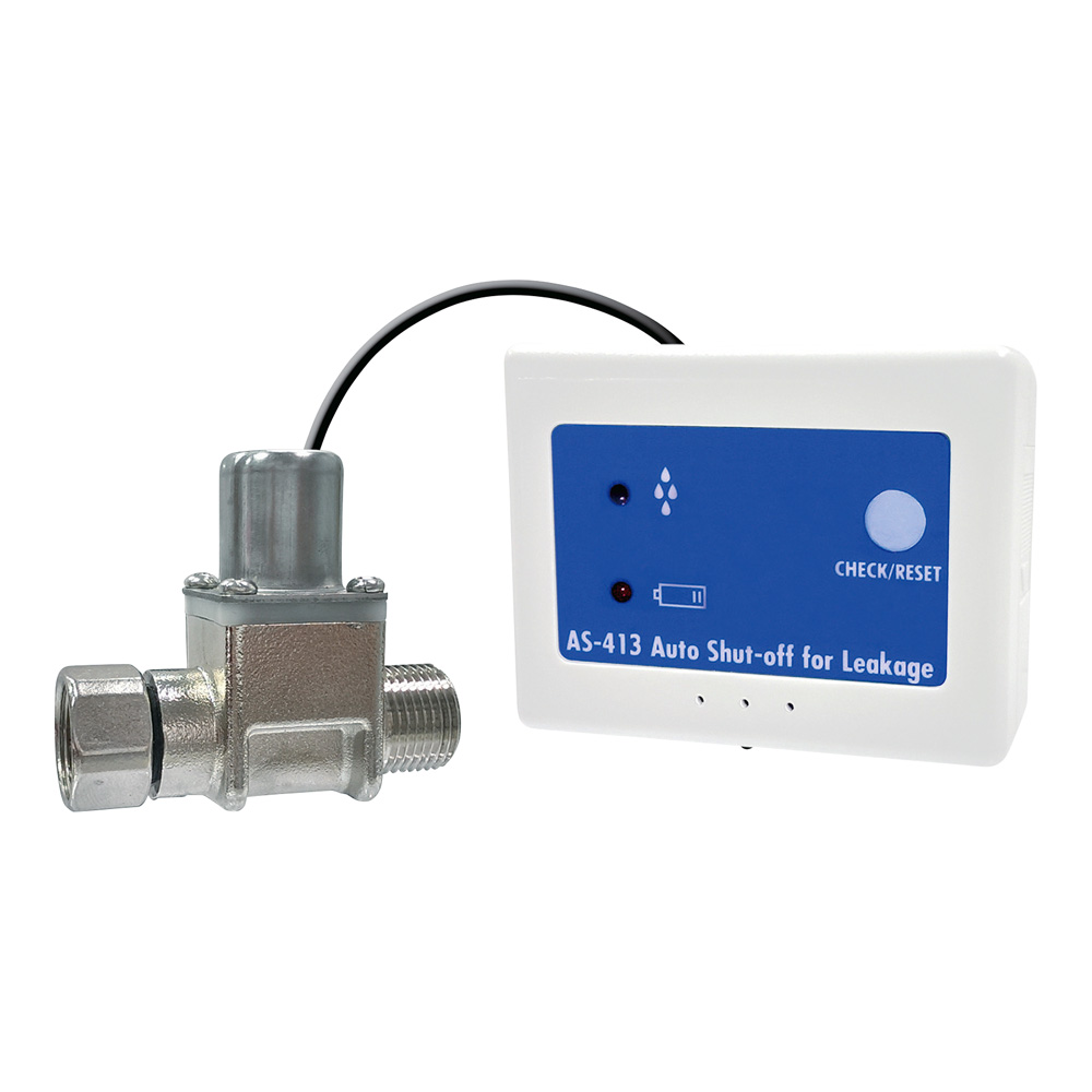 水漏れ検知器(遮断弁付) 真鍮バルブ G3/8" メス-オス AS-413BR
