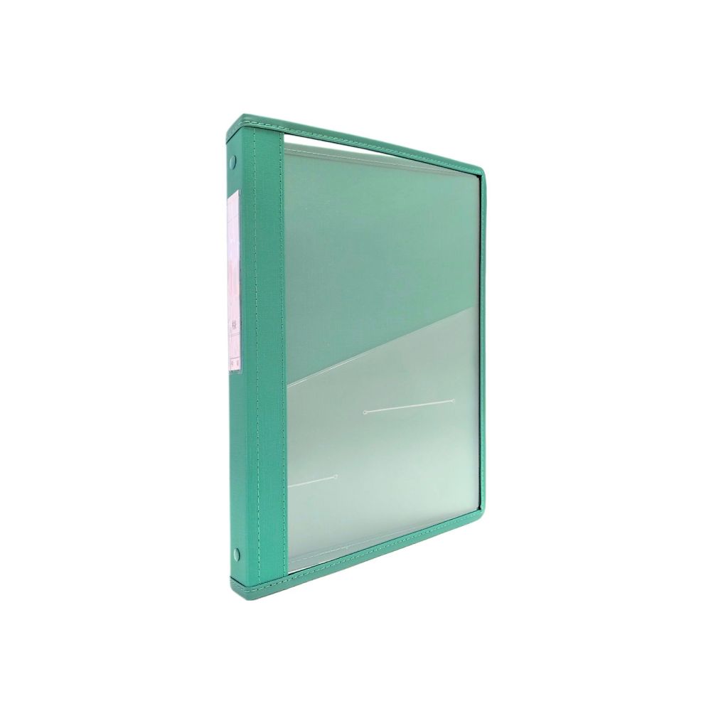 カルテブック（クリアータイプ） A4 2穴 グリーン 背幅30mm SKC-430-2GR