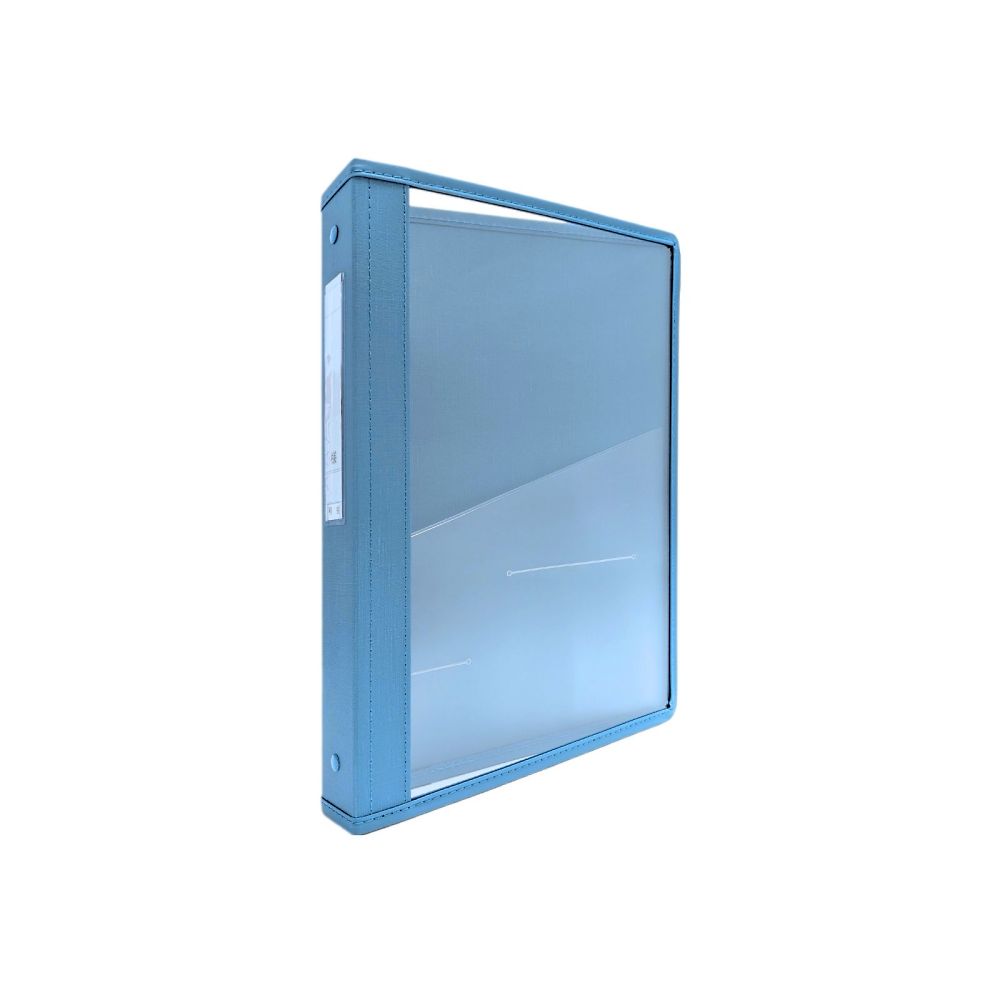 カルテブック（クリアータイプ） A4 4穴 ブルー 背幅40mm SKC-440-4BL