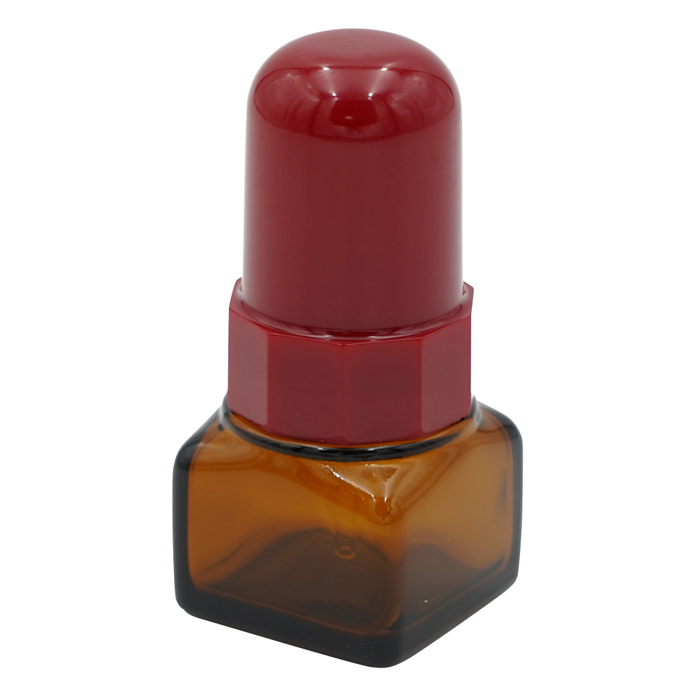 スポイド瓶（角型ガラス製）S-10　褐色　10mL 0810-06